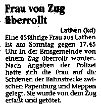 Zeitungsmeldung