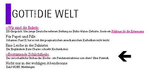 Der originale, noch nicht von der Redaktion verfälschte Titel der Polemik von Dietrich Neuhaus