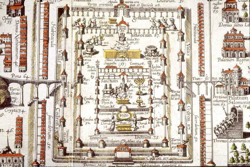 Christian van Adrichom (1533-1585): The Temple of Solomon (detail; Köln 1584)